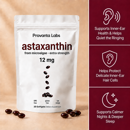 Provanta Labs Astaxanthin - 12mg Softgels for Ear Support