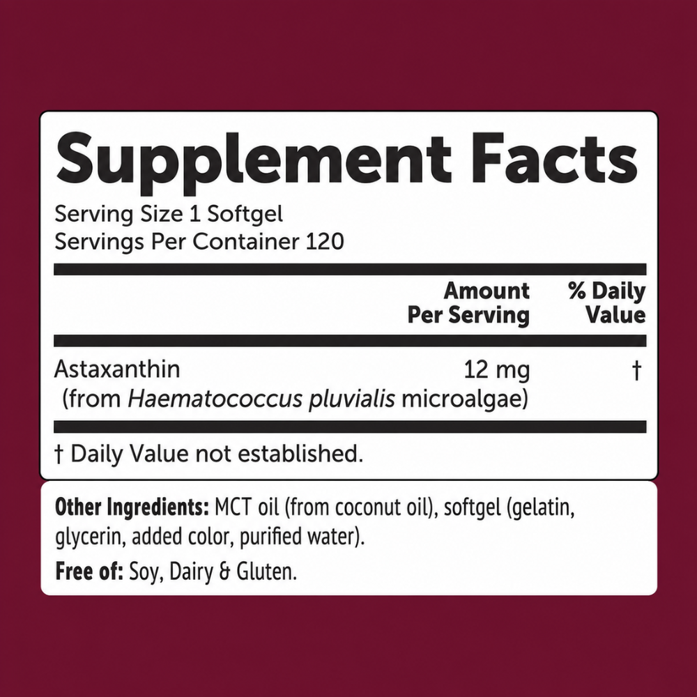 Provanta Labs Astaxanthin 12mg Softgels